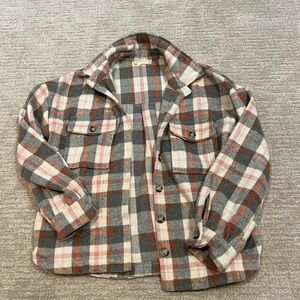 Altard State Shakcet Winter Coat Plaid Pattern XS